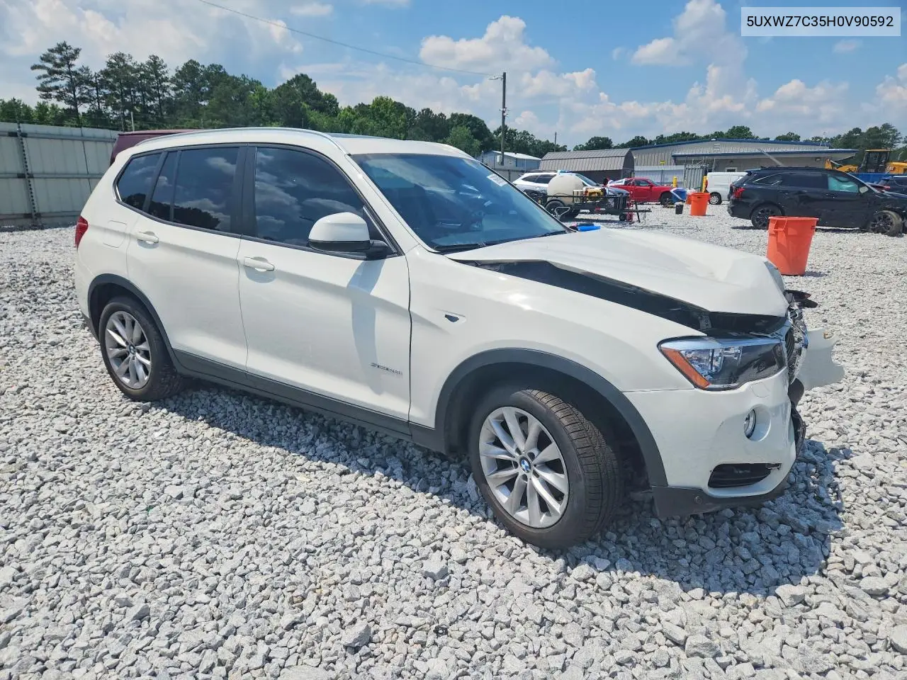 2017 BMW X3 Sdrive28I VIN: 5UXWZ7C35H0V90592 Lot: 56986096