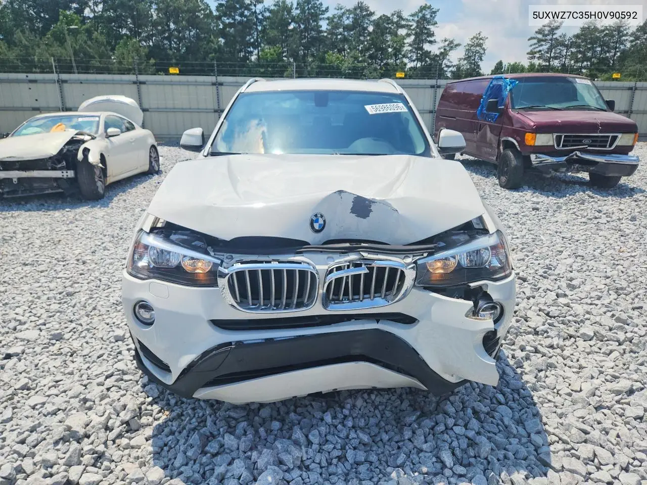 2017 BMW X3 Sdrive28I VIN: 5UXWZ7C35H0V90592 Lot: 56986096