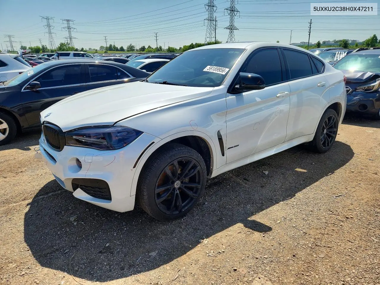 2017 BMW X6 xDrive35I VIN: 5UXKU2C38H0X47211 Lot: 59189956