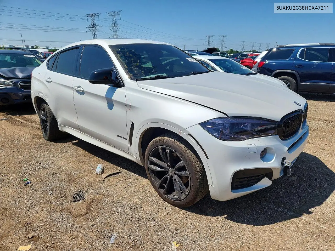 2017 BMW X6 xDrive35I VIN: 5UXKU2C38H0X47211 Lot: 59189956