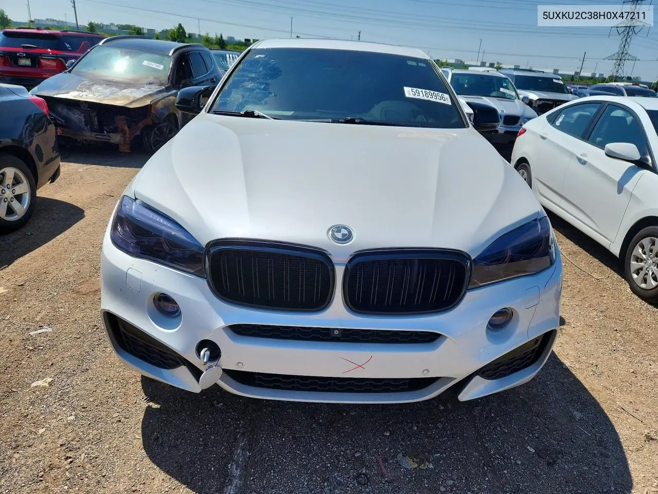 2017 BMW X6 xDrive35I VIN: 5UXKU2C38H0X47211 Lot: 59189956