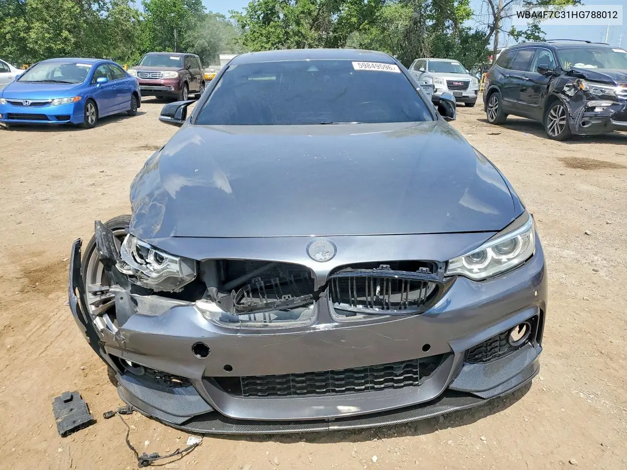 2017 BMW 430I Gran Coupe VIN: WBA4F7C31HG788012 Lot: 59849596