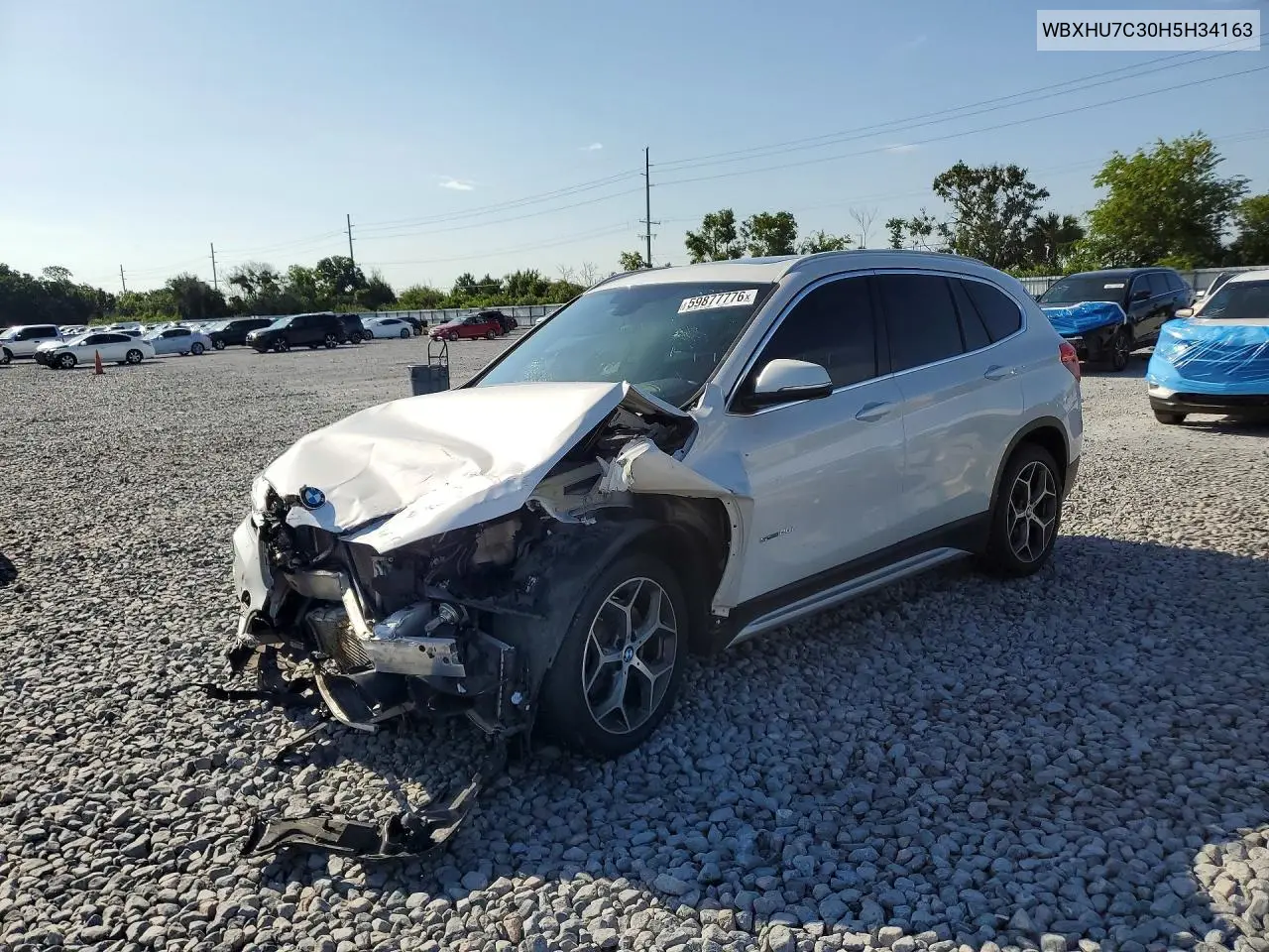 2017 BMW X1 Sdrive28I VIN: WBXHU7C30H5H34163 Lot: 59877776