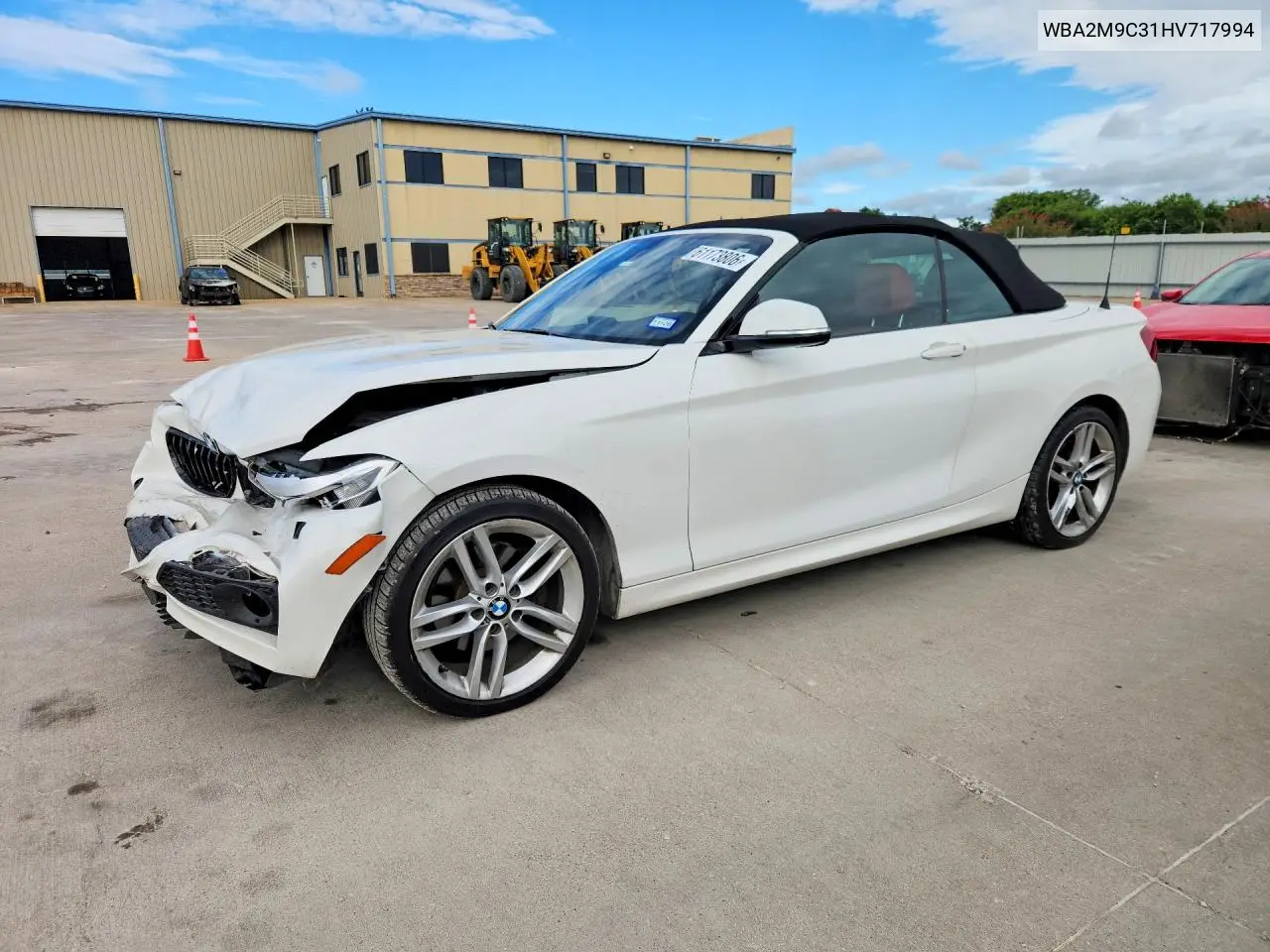 2017 BMW 230Xi VIN: WBA2M9C31HV717994 Lot: 61173806