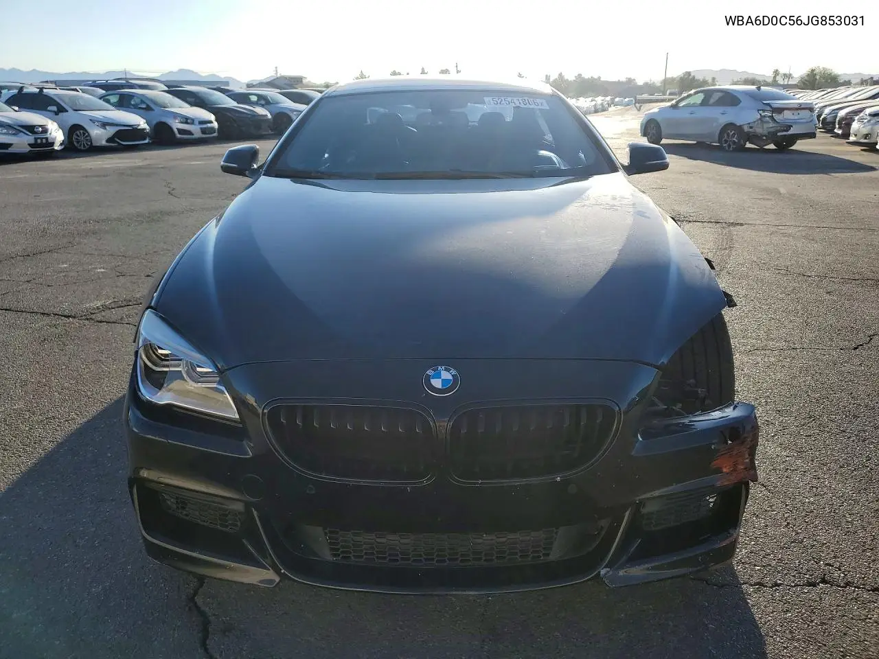 2018 BMW 640 I Gran Coupe VIN: WBA6D0C56JG853031 Lot: 52541806