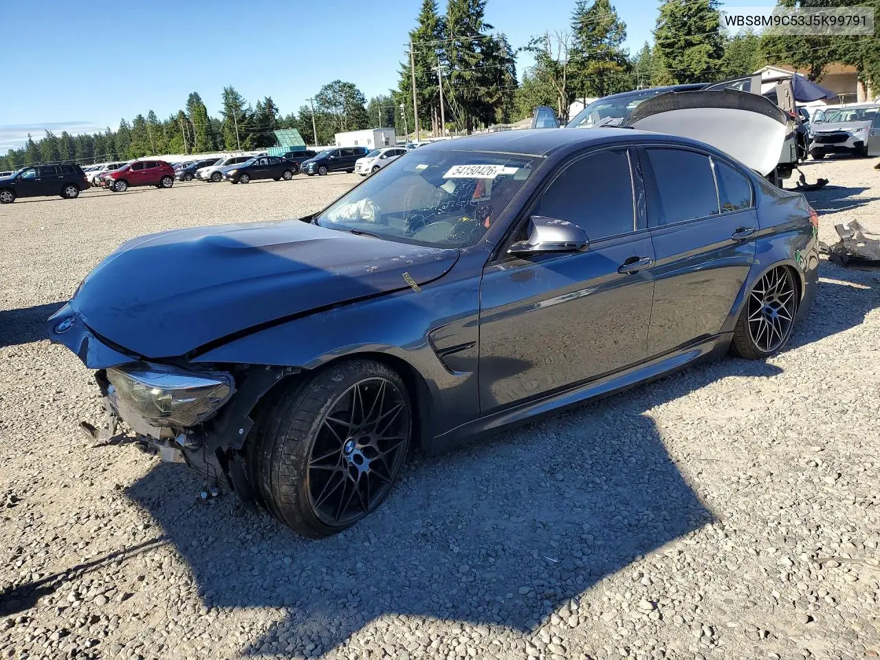 2018 BMW M3 VIN: WBS8M9C53J5K99791 Lot: 54150426