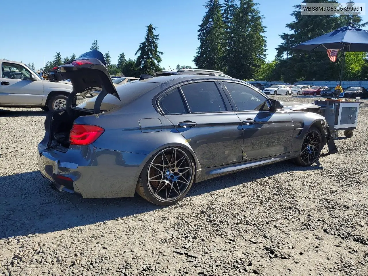 2018 BMW M3 VIN: WBS8M9C53J5K99791 Lot: 54150426