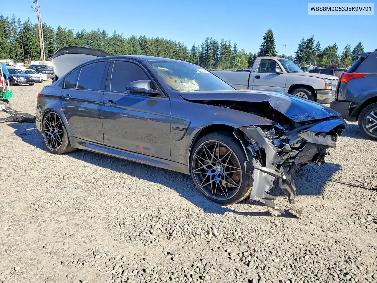 2018 BMW M3 VIN: WBS8M9C53J5K99791 Lot: 54150426