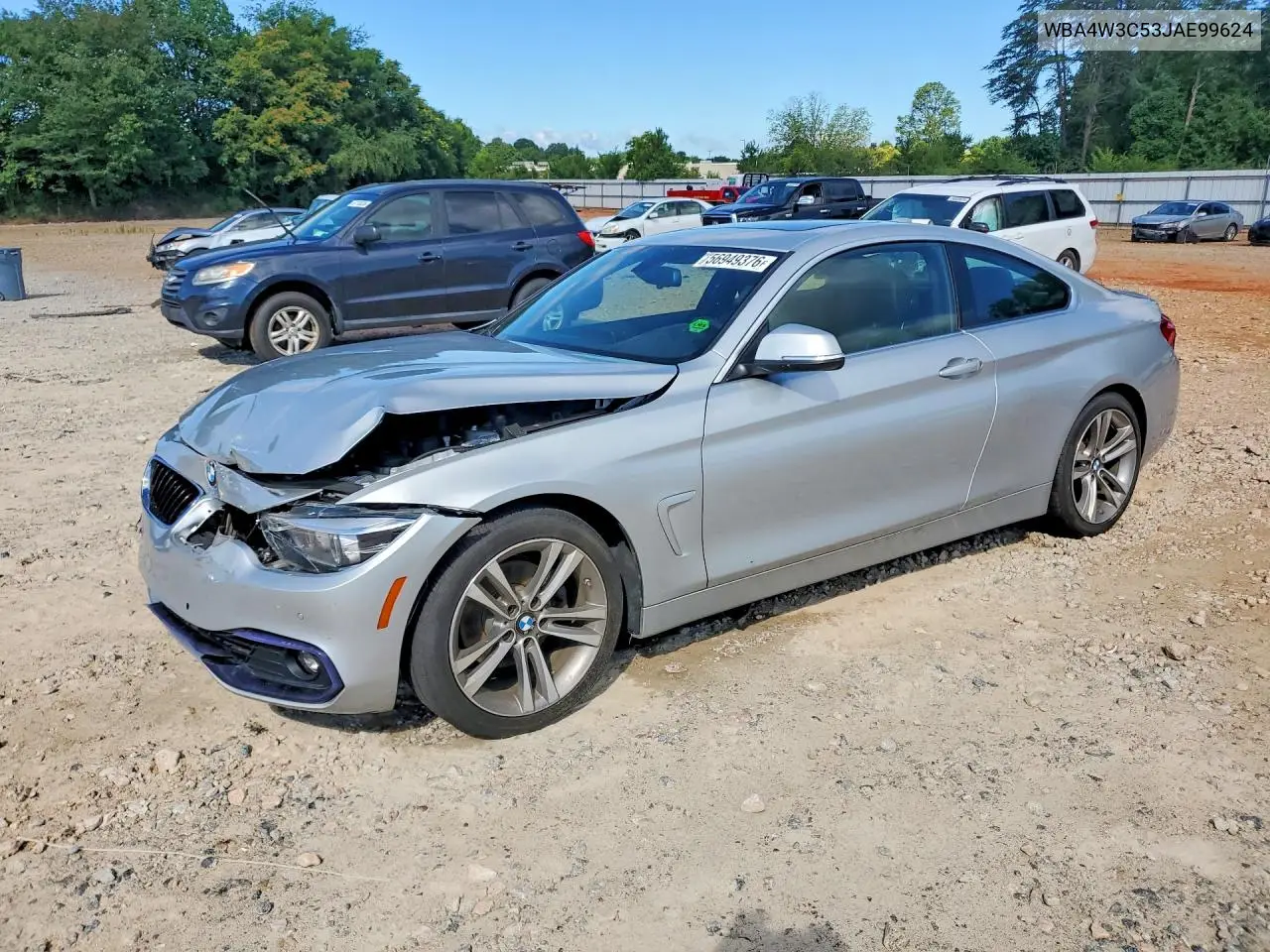 2018 BMW 430I VIN: WBA4W3C53JAE99624 Lot: 56949376