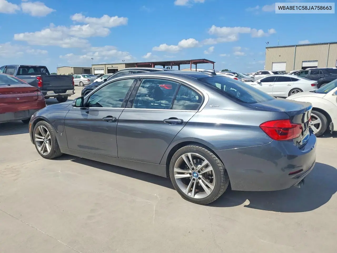 2018 BMW 330E VIN: WBA8E1C58JA758663 Lot: 57713026