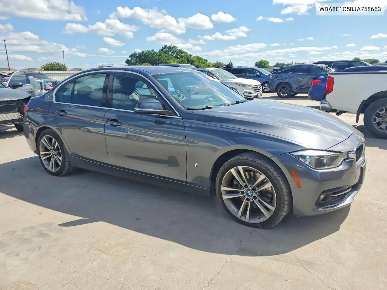 2018 BMW 330E VIN: WBA8E1C58JA758663 Lot: 57713026