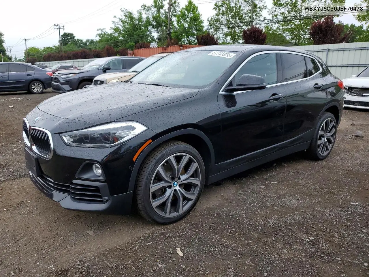 2018 BMW X2 xDrive28I VIN: WBXYJ5C30JEF70478 Lot: 57743926