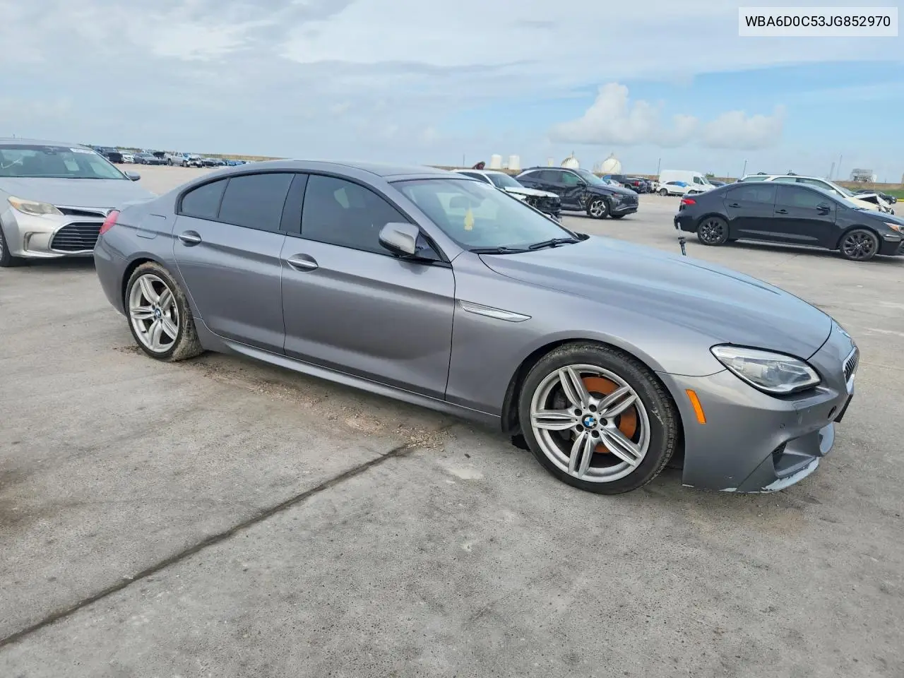 2018 BMW 640 I Gran Coupe VIN: WBA6D0C53JG852970 Lot: 58399566