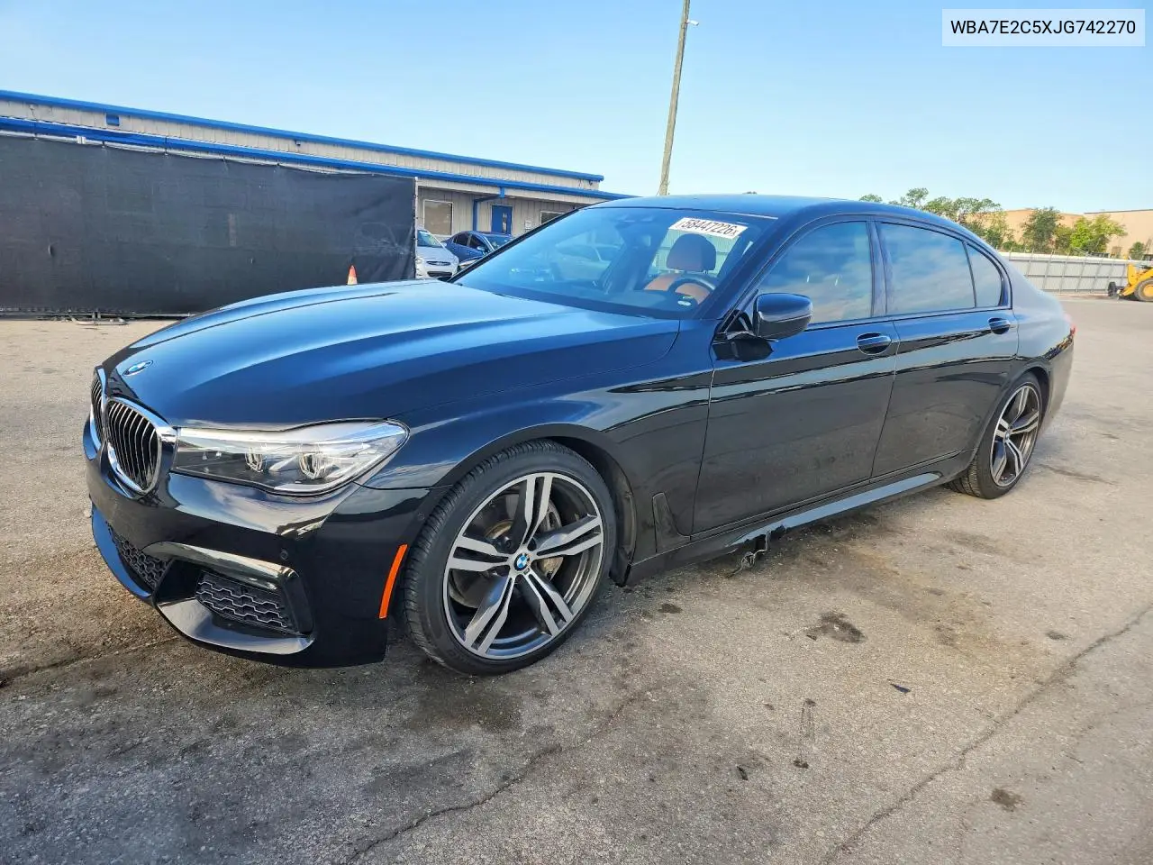 2018 BMW 740 I VIN: WBA7E2C5XJG742270 Lot: 58447226