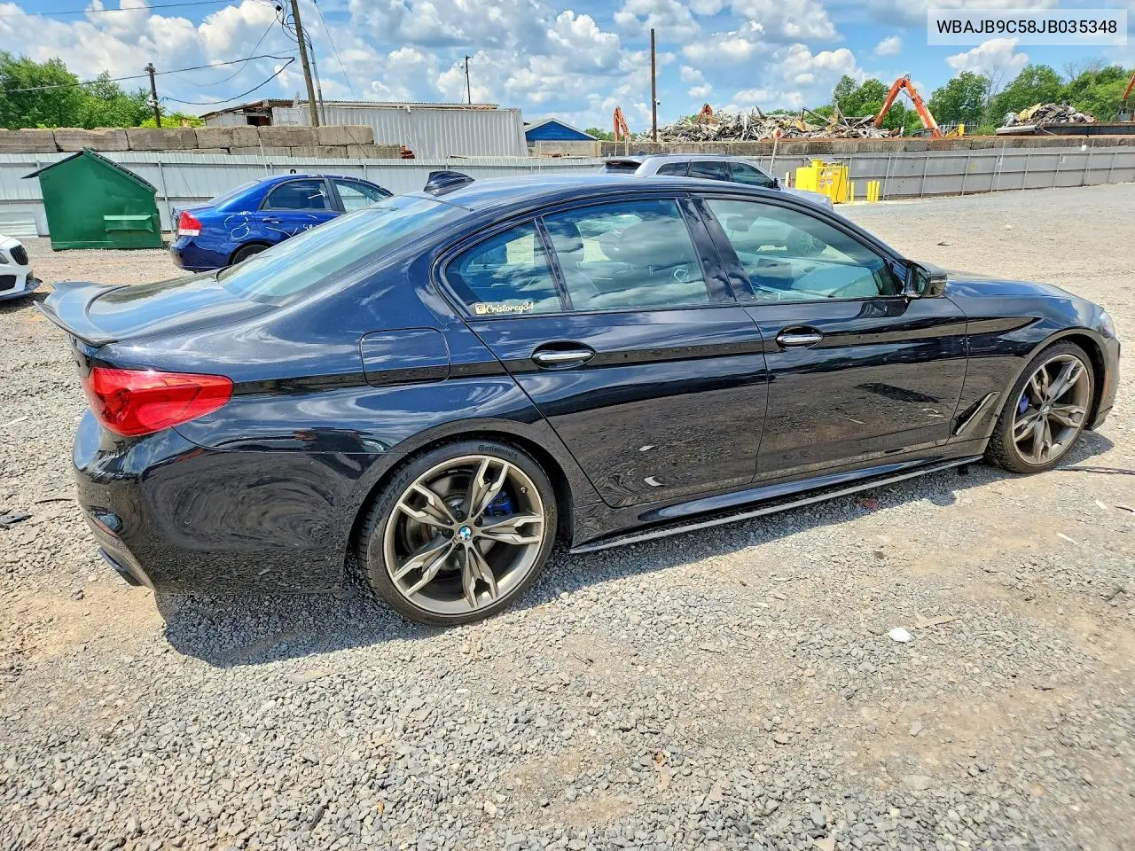 2018 BMW M550Xi VIN: WBAJB9C58JB035348 Lot: 58847286