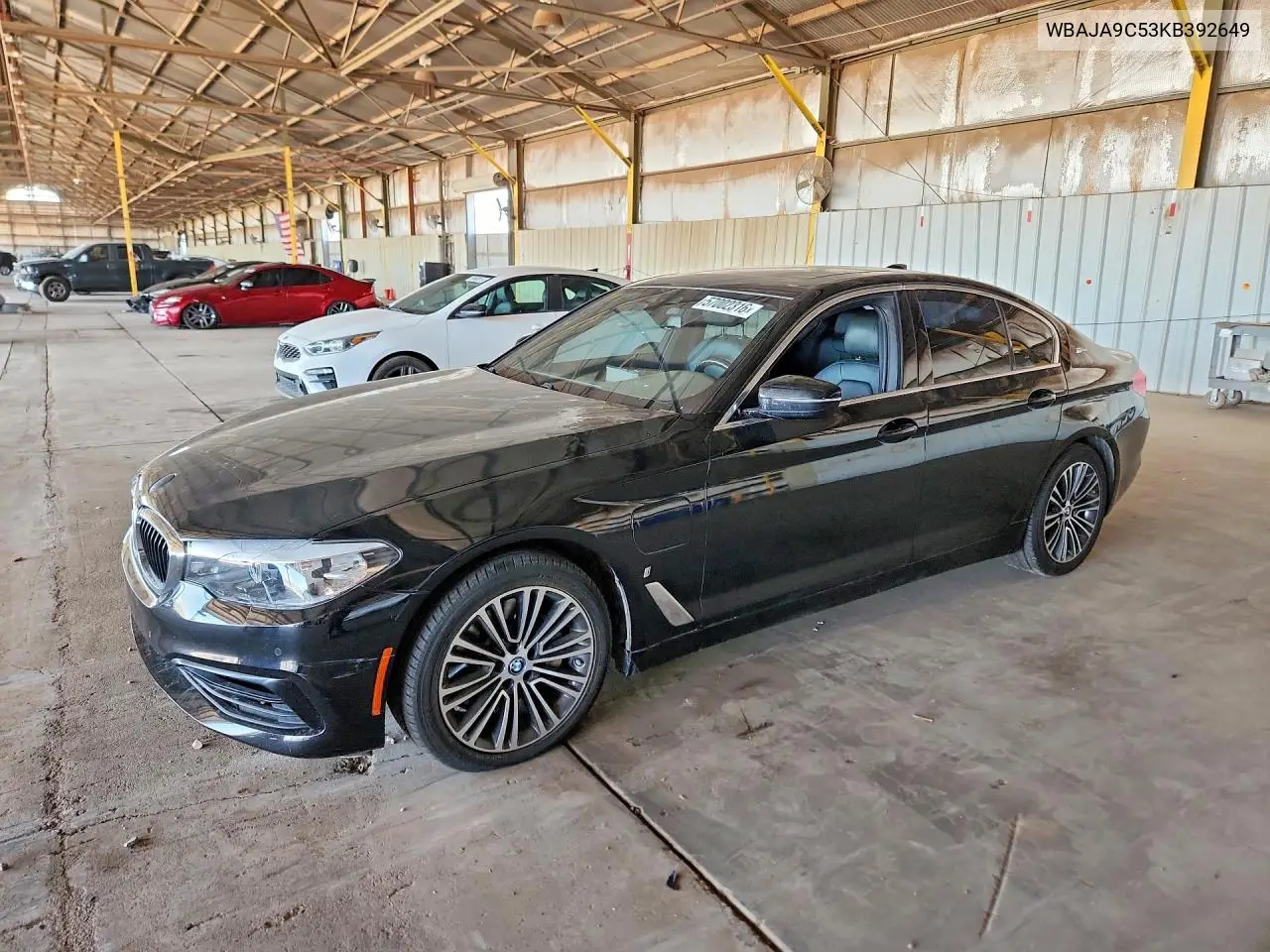 2019 BMW 530E VIN: WBAJA9C53KB392649 Lot: 57002316