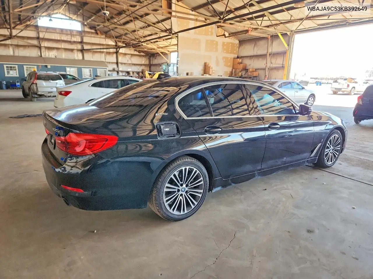 2019 BMW 530E VIN: WBAJA9C53KB392649 Lot: 57002316