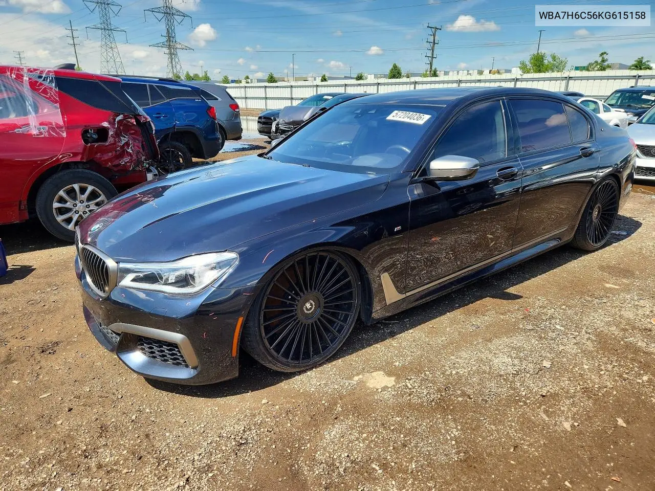 2019 BMW M760 Xi VIN: WBA7H6C56KG615158 Lot: 57204036