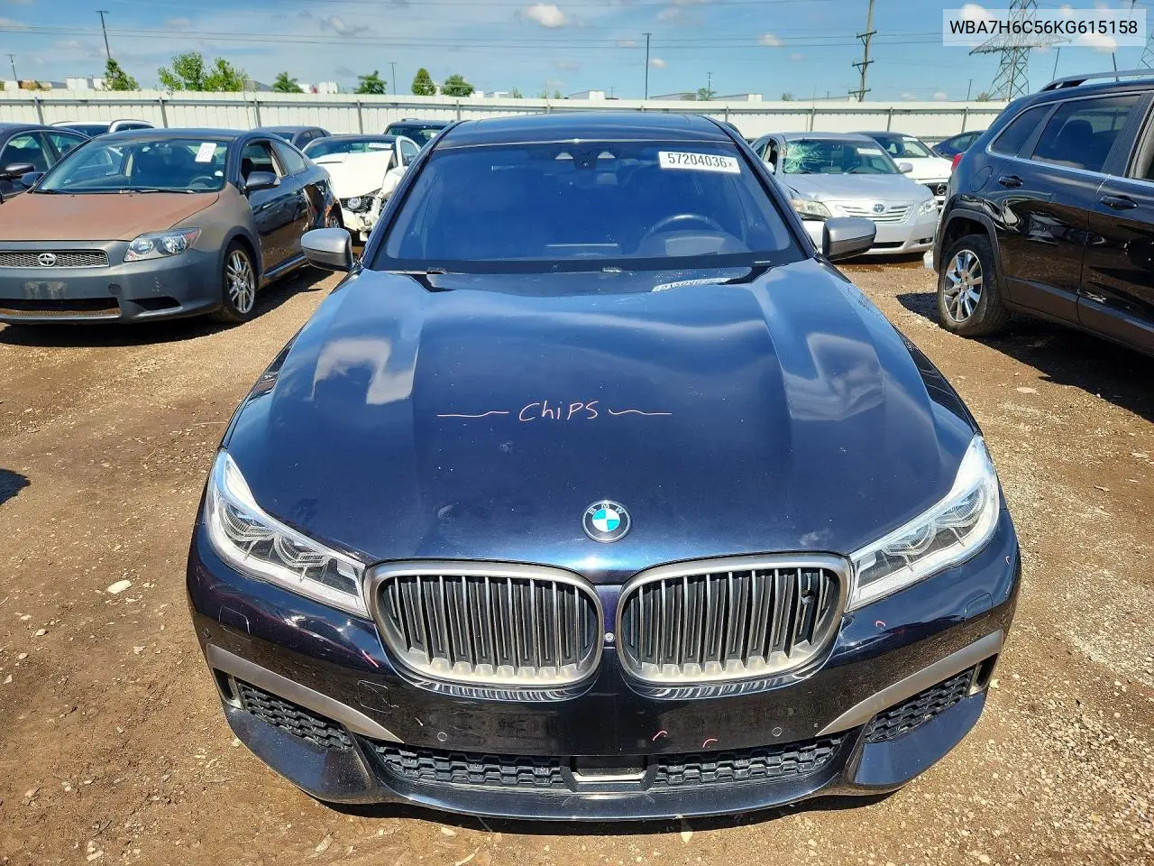2019 BMW M760 Xi VIN: WBA7H6C56KG615158 Lot: 57204036