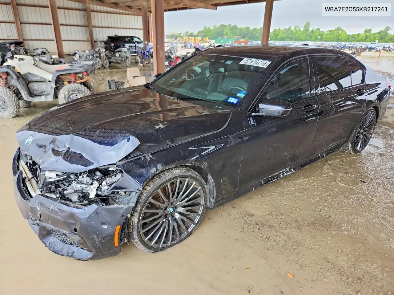 2019 BMW 740 I VIN: WBA7E2C55KB217261 Lot: 57616716