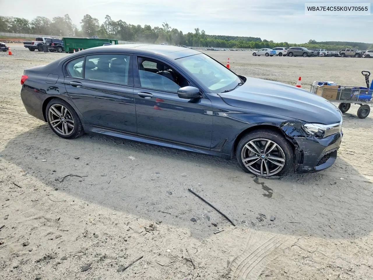 2019 BMW 740 Xi VIN: WBA7E4C55KGV70565 Lot: 58444376