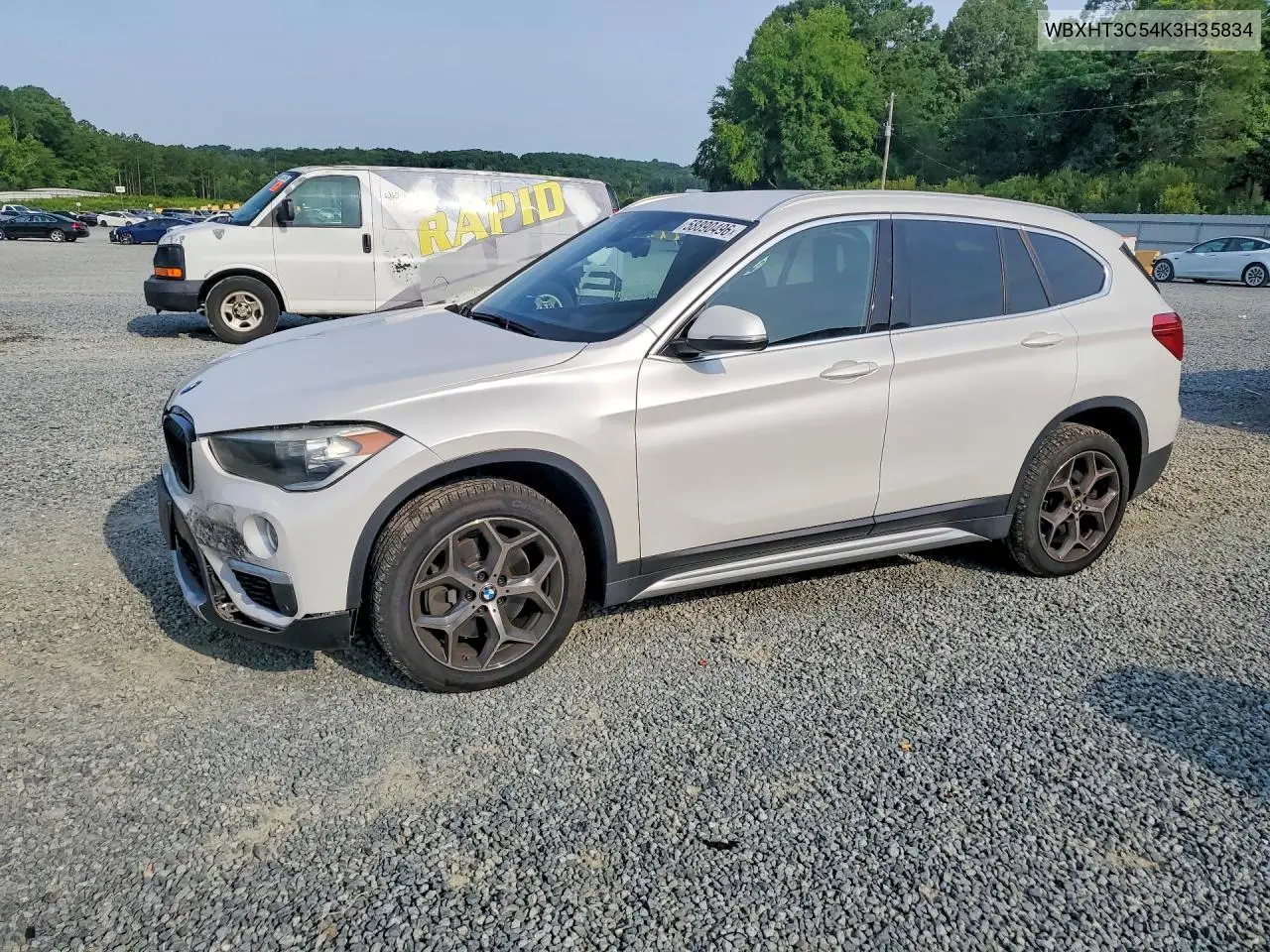 2019 BMW X1 xDrive28I VIN: WBXHT3C54K3H35834 Lot: 58890496