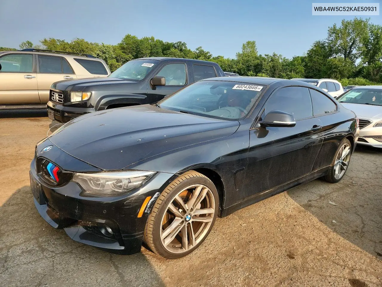 2019 BMW 430Xi VIN: WBA4W5C52KAE50931 Lot: 60243666