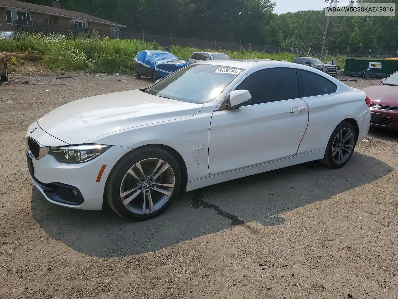 2019 BMW 430Xi VIN: WBA4W5C58KAE49816 Lot: 60680146