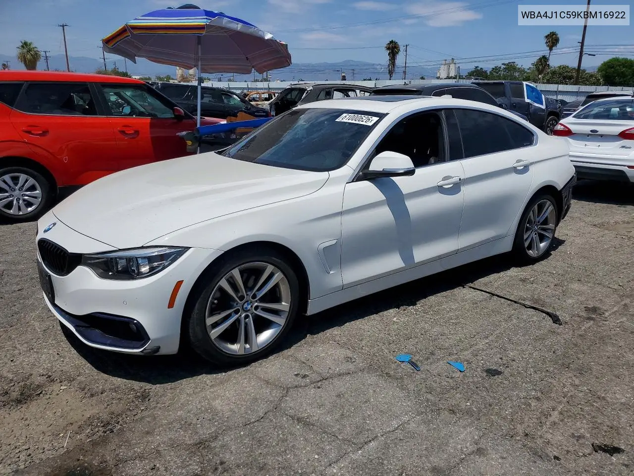 2019 BMW 430I Gran Coupe VIN: WBA4J1C59KBM16922 Lot: 61000626