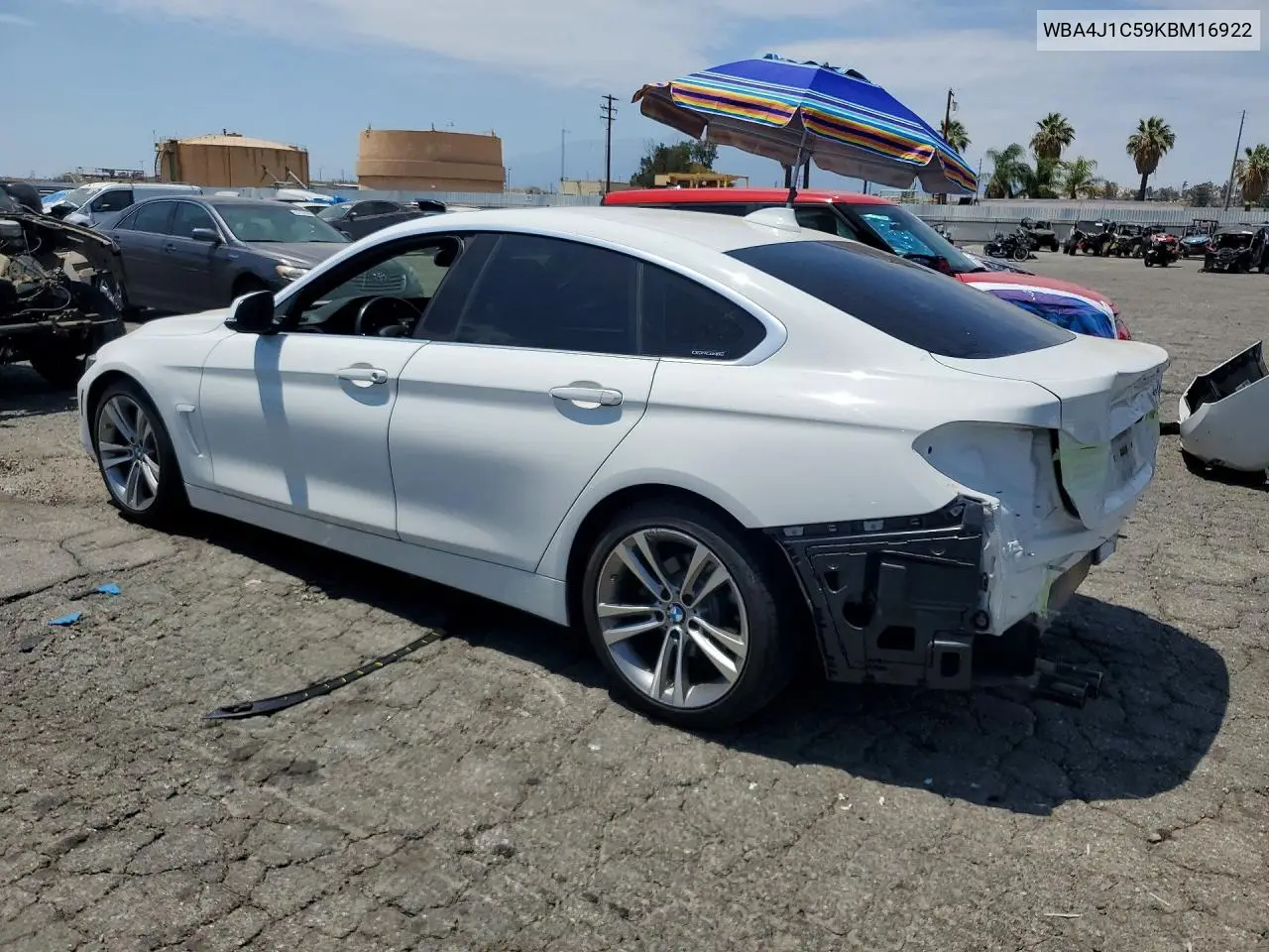 2019 BMW 430I Gran Coupe VIN: WBA4J1C59KBM16922 Lot: 61000626
