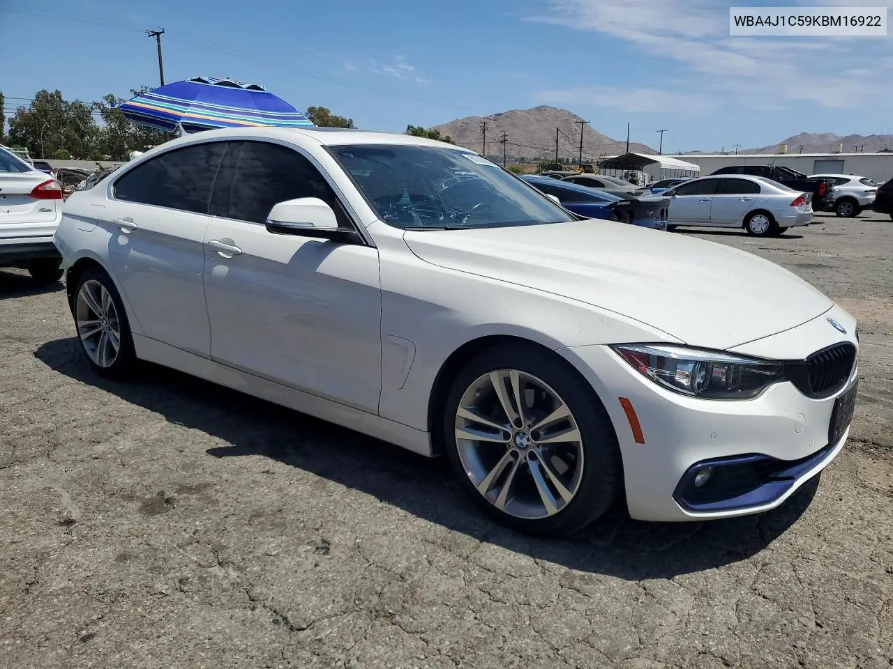 2019 BMW 430I Gran Coupe VIN: WBA4J1C59KBM16922 Lot: 61000626