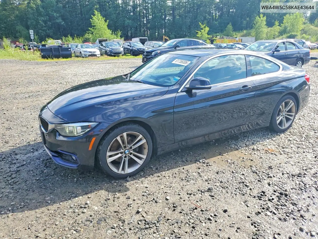 2019 BMW 430Xi VIN: WBA4W5C58KAE43644 Lot: 61756006