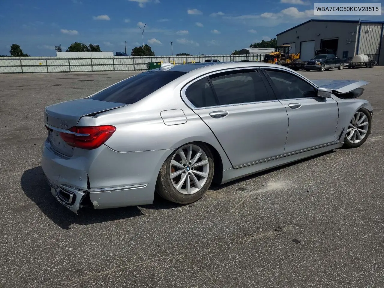 2019 BMW 740 Xi VIN: WBA7E4C50KGV28515 Lot: 62112276