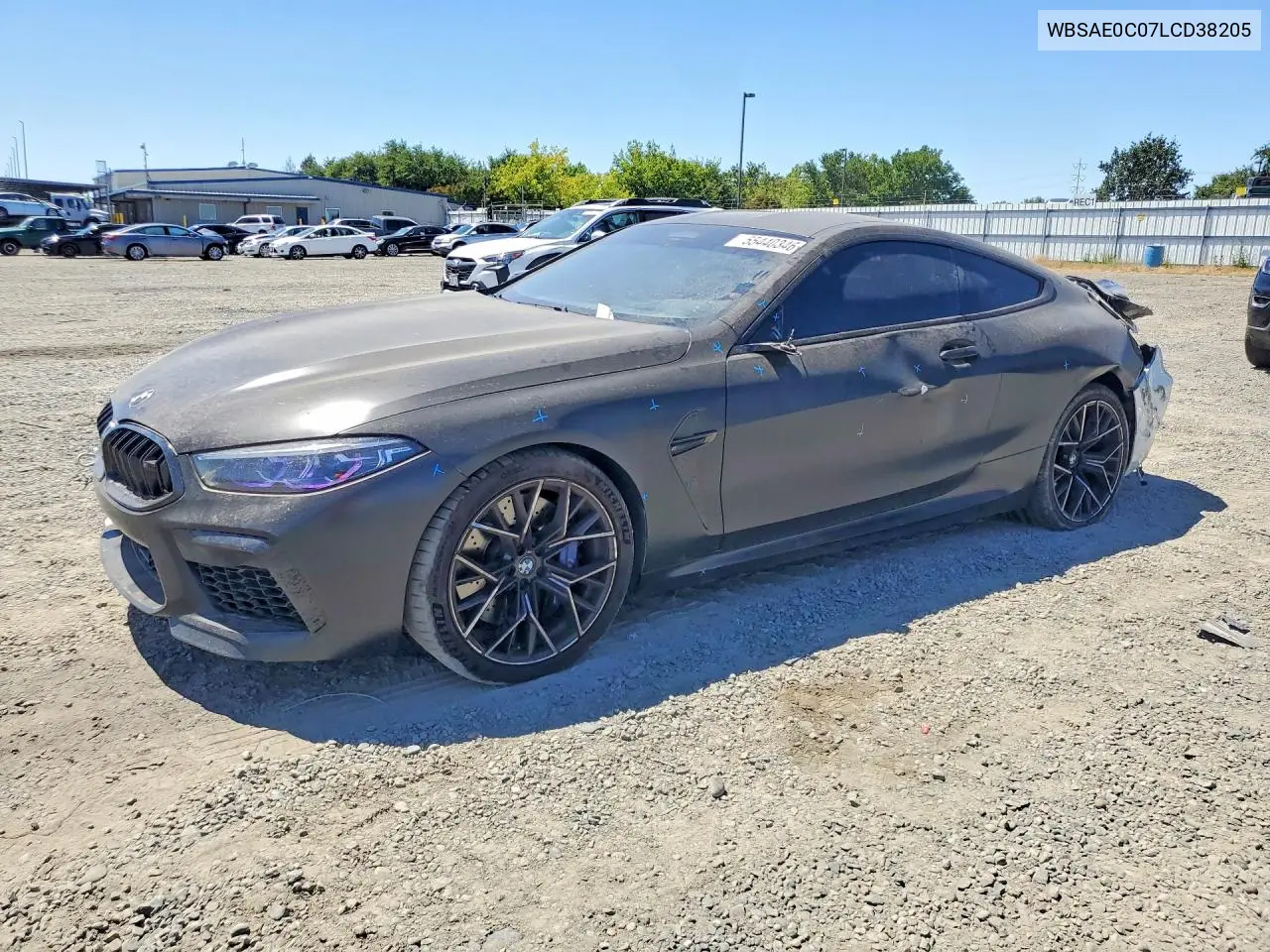 2020 BMW M8 VIN: WBSAE0C07LCD38205 Lot: 55440346