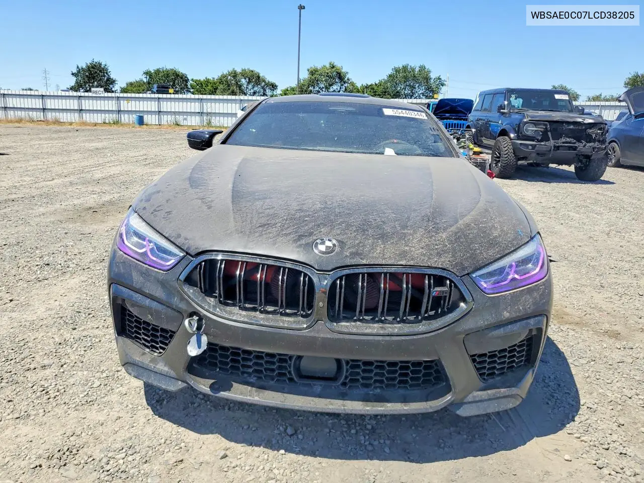 2020 BMW M8 VIN: WBSAE0C07LCD38205 Lot: 55440346
