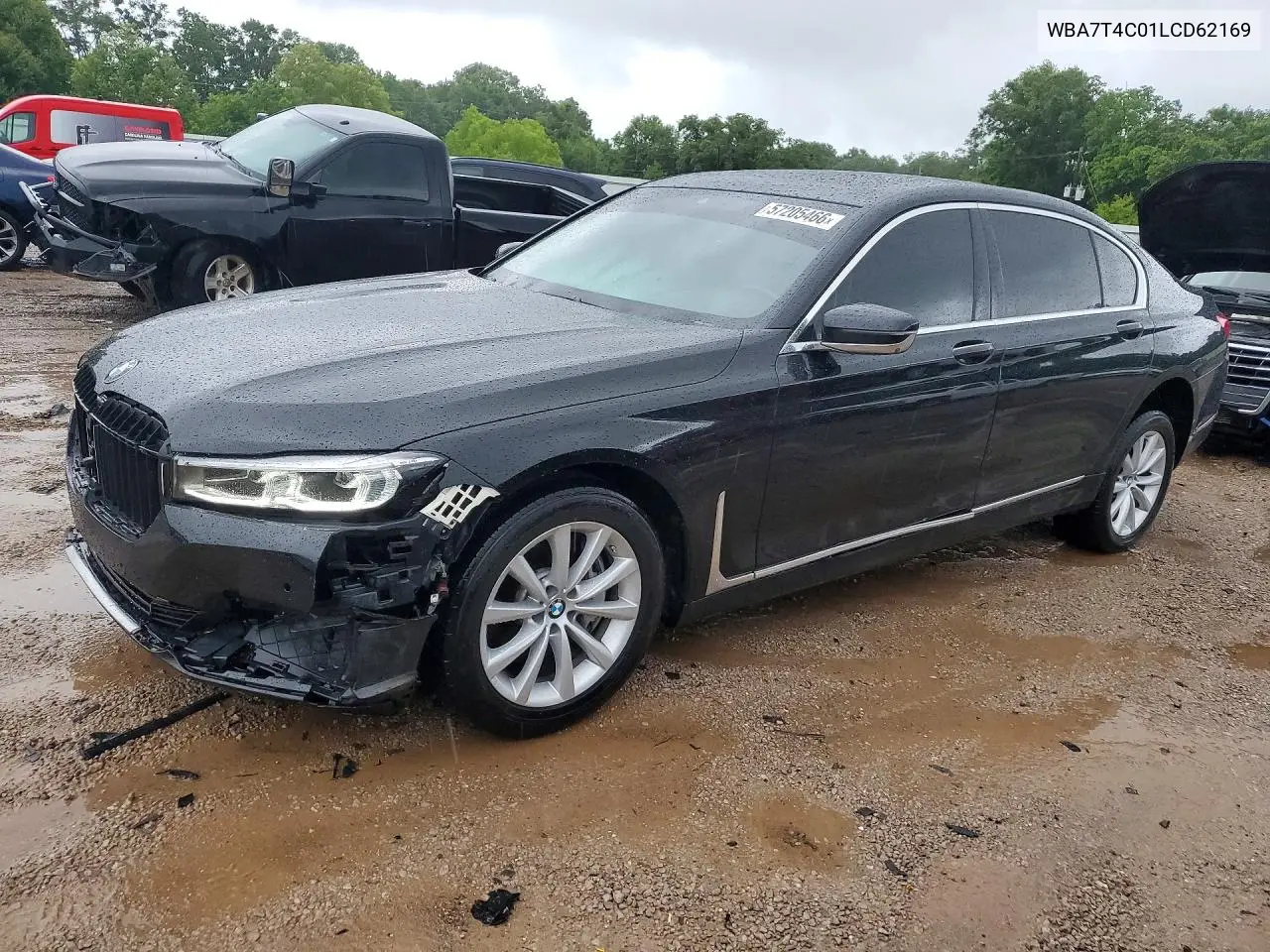 2020 BMW 740 Xi VIN: WBA7T4C01LCD62169 Lot: 57205466