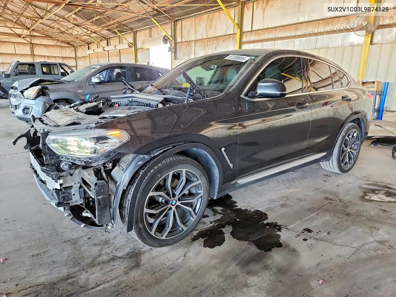 2020 BMW X4 xDrive30I VIN: 5UX2V1C03L9B74125 Lot: 57239886