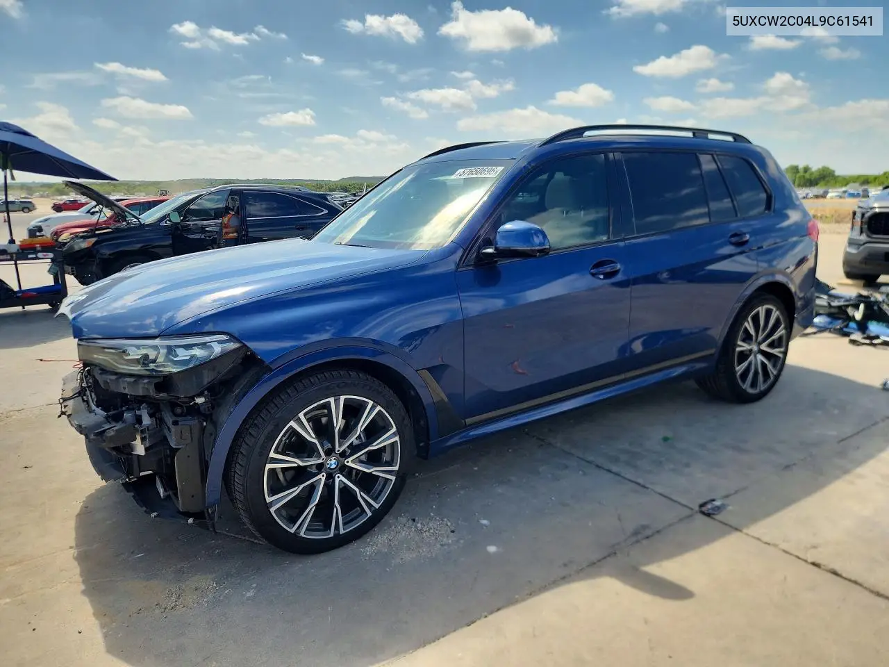 2020 BMW X7 xDrive40I VIN: 5UXCW2C04L9C61541 Lot: 57650696