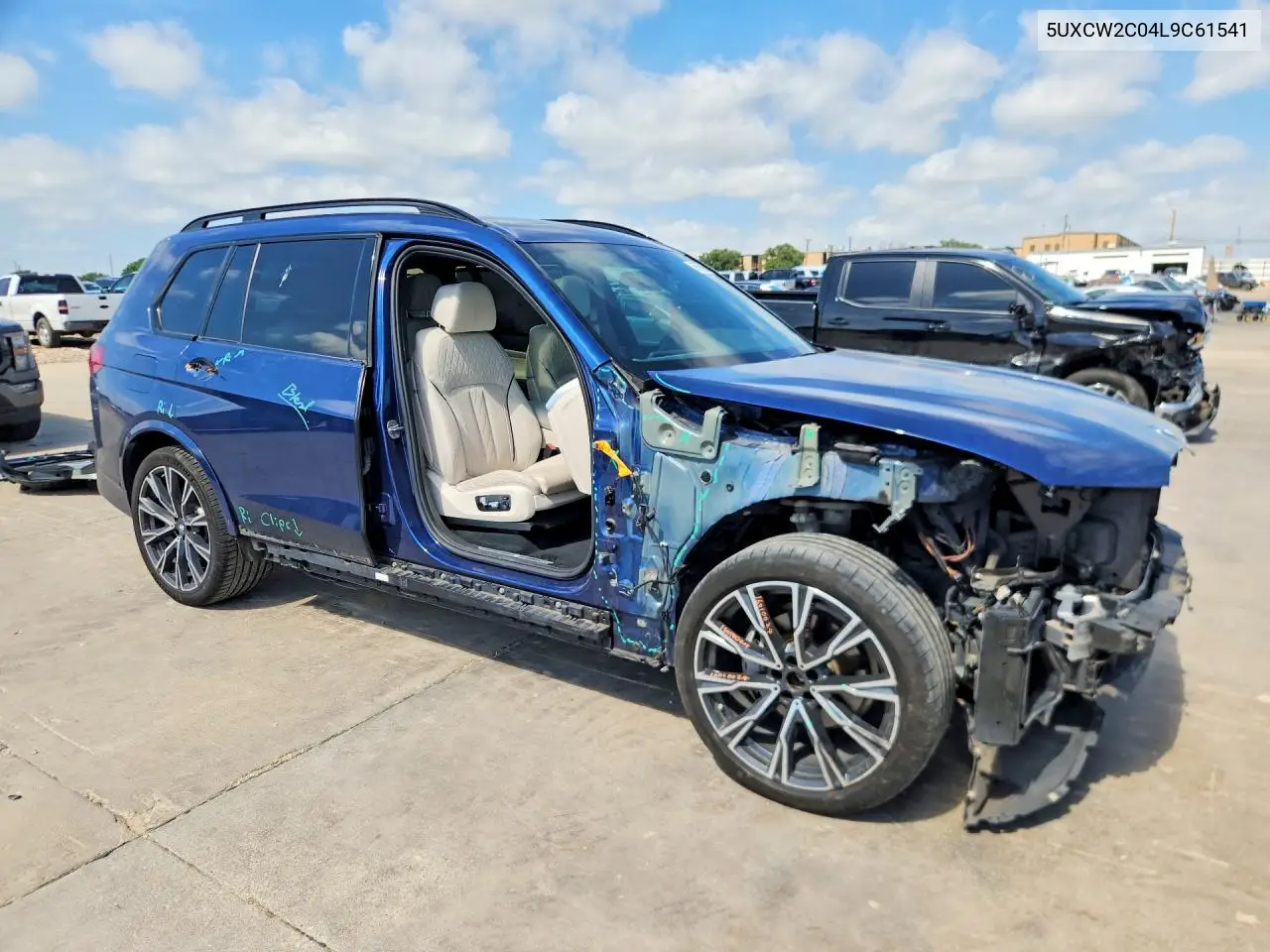 2020 BMW X7 xDrive40I VIN: 5UXCW2C04L9C61541 Lot: 57650696