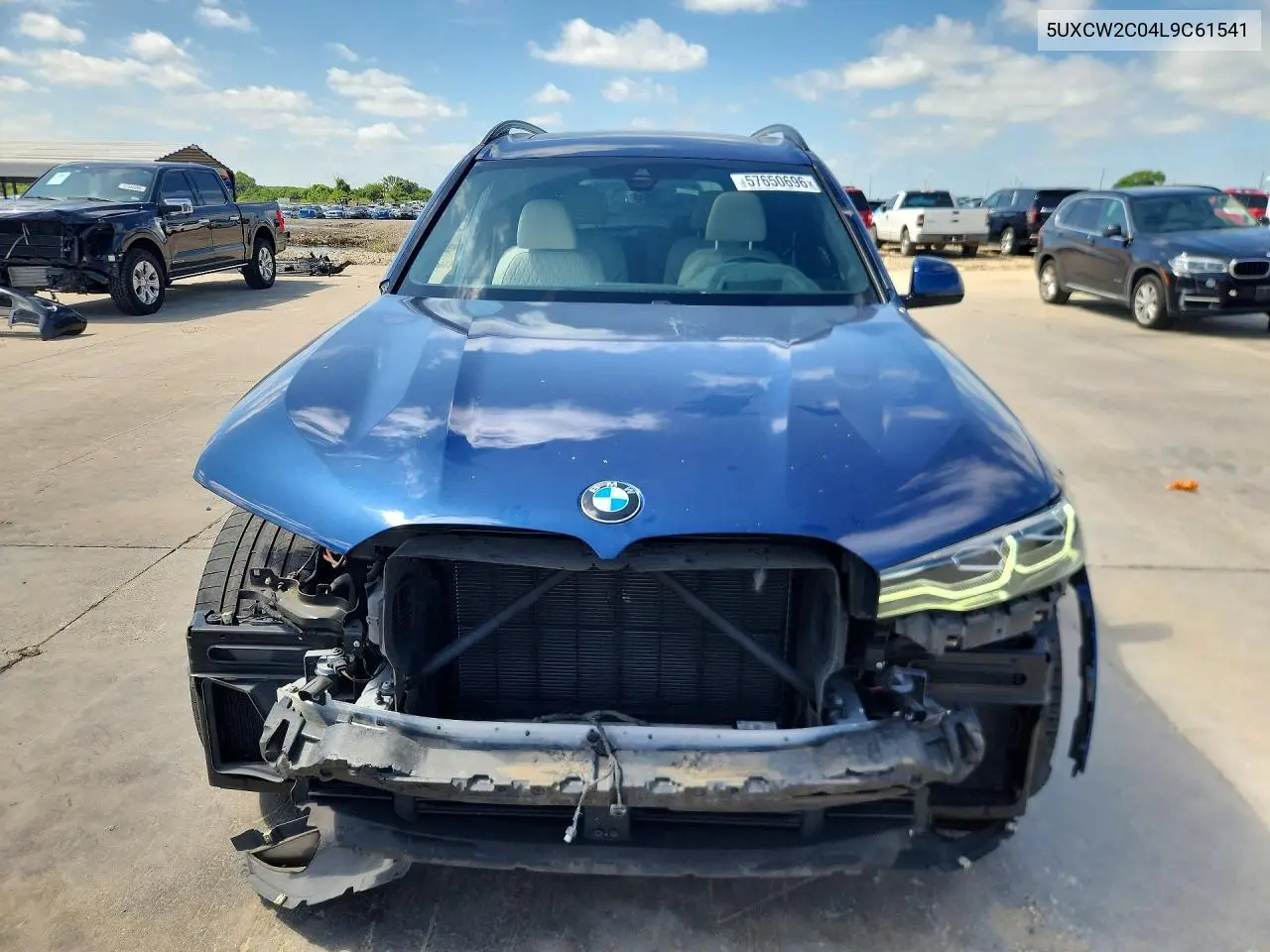 2020 BMW X7 xDrive40I VIN: 5UXCW2C04L9C61541 Lot: 57650696