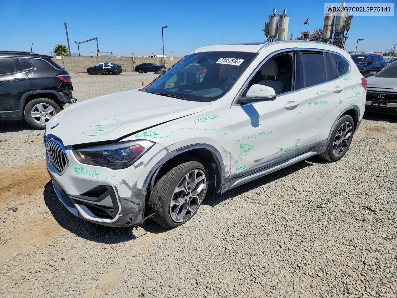 2020 BMW X1 Sdrive28I VIN: WBXJG7C02L5P75141 Lot: 58422966