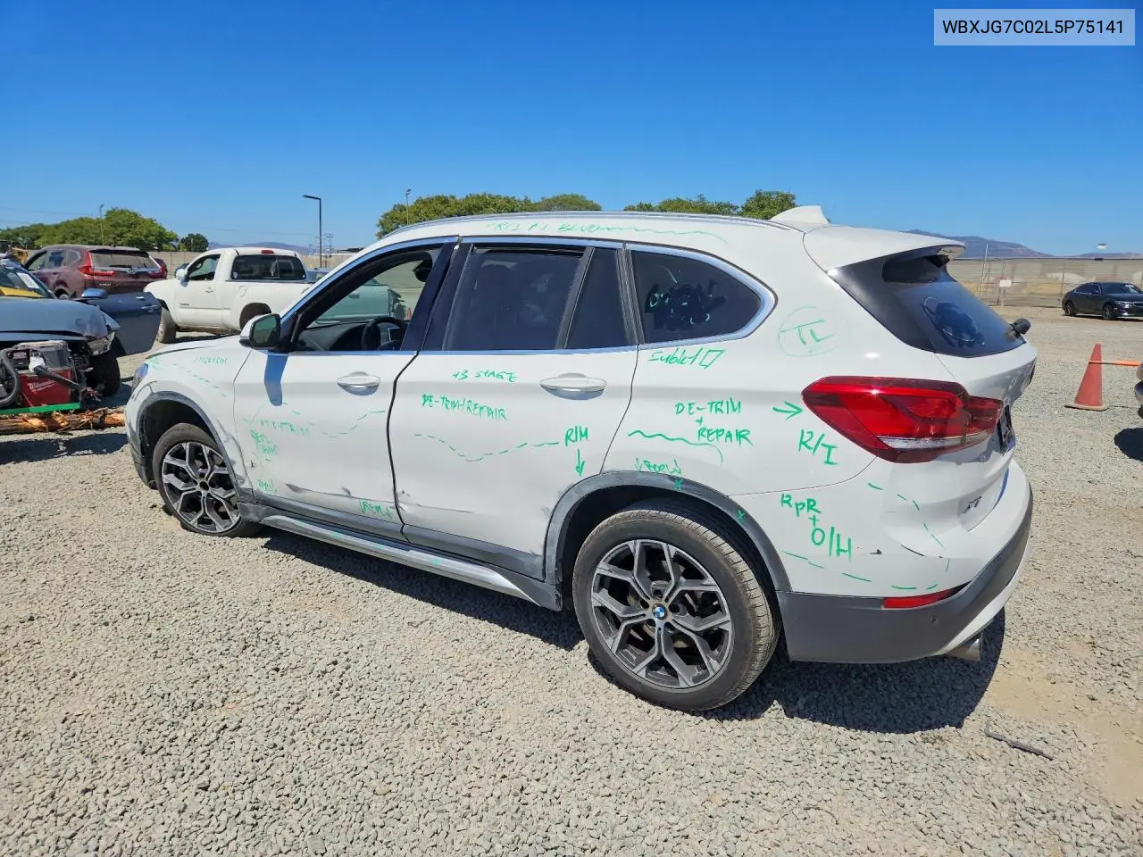 2020 BMW X1 Sdrive28I VIN: WBXJG7C02L5P75141 Lot: 58422966