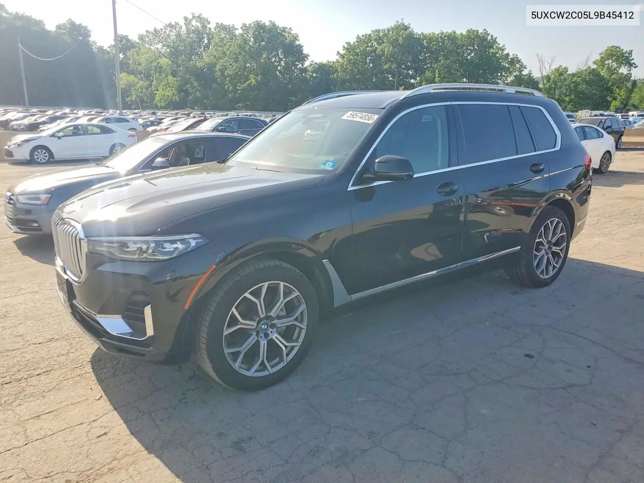2020 BMW X7 xDrive40I VIN: 5UXCW2C05L9B45412 Lot: 59574856
