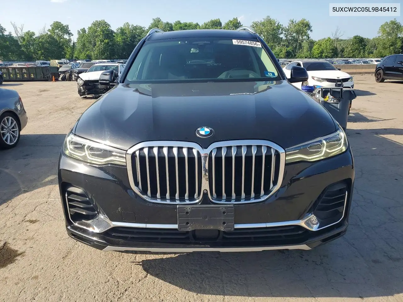 2020 BMW X7 xDrive40I VIN: 5UXCW2C05L9B45412 Lot: 59574856