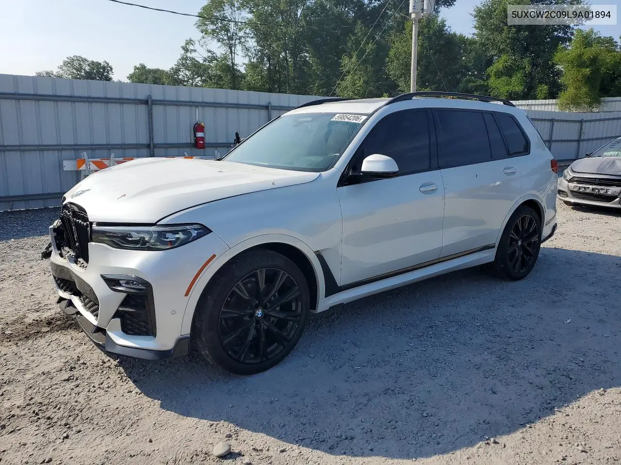 2020 BMW X7 xDrive40I VIN: 5UXCW2C09L9A01894 Lot: 59854206