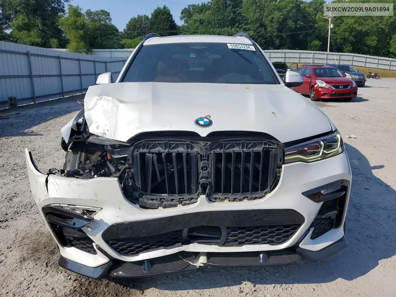 2020 BMW X7 xDrive40I VIN: 5UXCW2C09L9A01894 Lot: 59854206