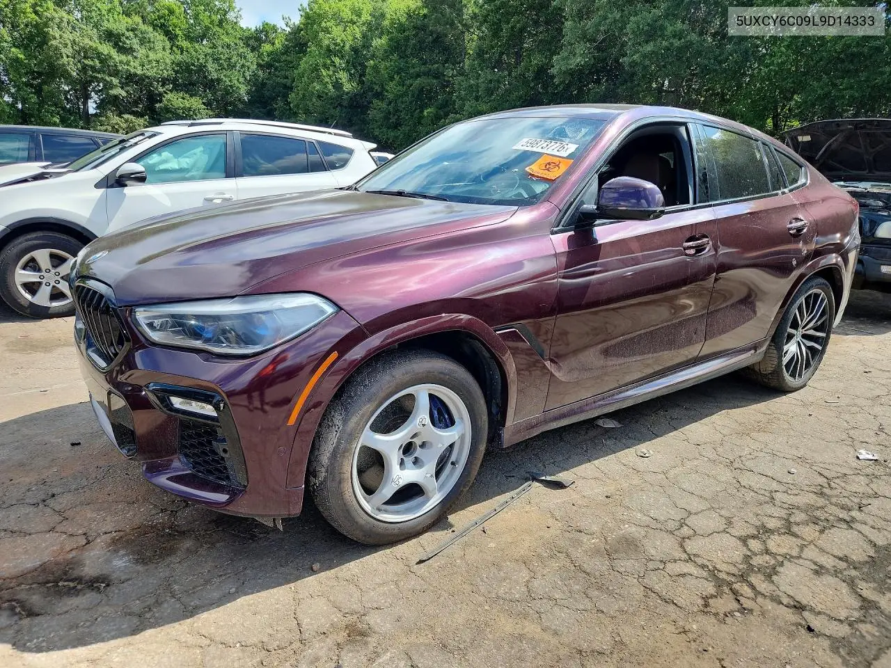 2020 BMW X6 xDrive40I VIN: 5UXCY6C09L9D14333 Lot: 59873776