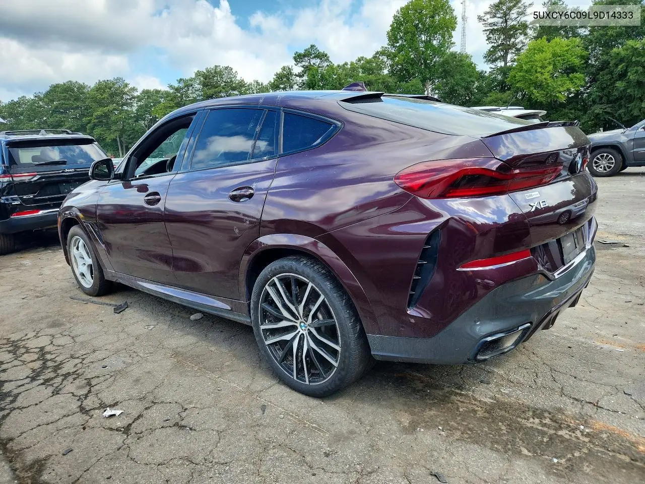2020 BMW X6 xDrive40I VIN: 5UXCY6C09L9D14333 Lot: 59873776