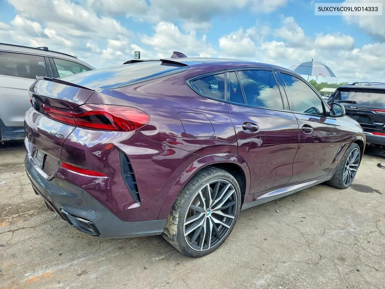 2020 BMW X6 xDrive40I VIN: 5UXCY6C09L9D14333 Lot: 59873776