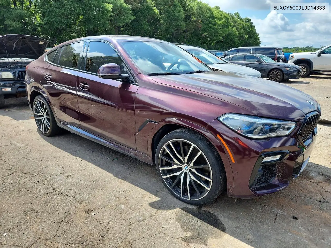 2020 BMW X6 xDrive40I VIN: 5UXCY6C09L9D14333 Lot: 59873776